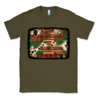 Army Green christmas buffalo plaid cowhide background Classic Tee - Jasminsmagicworld