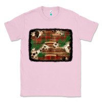Bubblegum Pink christmas buffalo plaid cowhide background Classic Tee - Jasminsmagicworld
