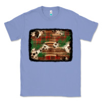 Colony Blue christmas buffalo plaid cowhide background Classic Tee - Jasminsmagicworld