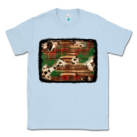 Dusty Blue christmas buffalo plaid cowhide background Classic Tee - Jasminsmagicworld