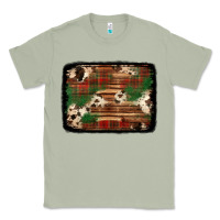 Matcha christmas buffalo plaid cowhide background Classic Tee - Jasminsmagicworld