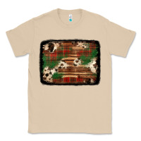Mushroom christmas buffalo plaid cowhide background Classic Tee - Jasminsmagicworld