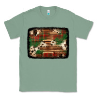 Sage christmas buffalo plaid cowhide background Classic Tee - Jasminsmagicworld