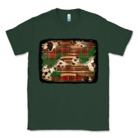 Sports Green christmas buffalo plaid cowhide background Classic Tee - Jasminsmagicworld