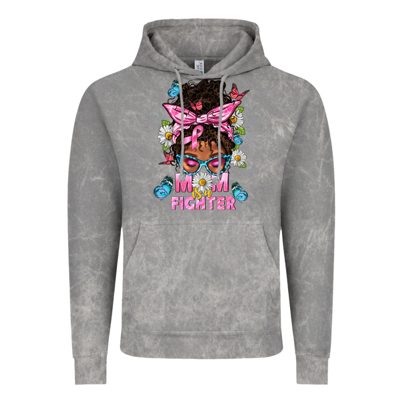 Mom Is A Fighter And Afro Messy Bun Mom Vintage Hoodie by BundleAndBundleShop | Teevron