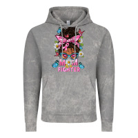 Cloud Rock Mom Is A Fighter And Afro Messy Bun Mom Vintage Hoodie - BundleAndBundleShop