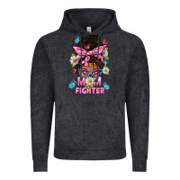 Vintage Black Mom Is A Fighter And Afro Messy Bun Mom Vintage Hoodie - BundleAndBundleShop