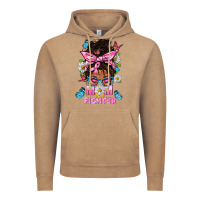 Vintage Coffee Mom Is A Fighter And Afro Messy Bun Mom Vintage Hoodie - BundleAndBundleShop