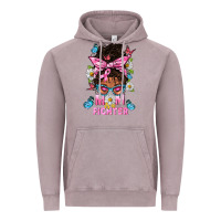 Vintage Zinc Mom Is A Fighter And Afro Messy Bun Mom Vintage Hoodie - BundleAndBundleShop