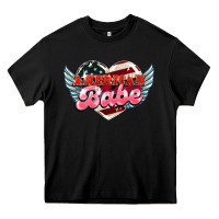 Black American babe Heavy Core Tee - HowdyJamesFarm