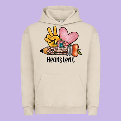 Peace Love Headstent Urban Hoodie Designed By Jahusdesignshop