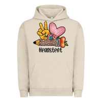 Pigment French Oak peace love headstent Urban Hoodie - JahusDesignShop