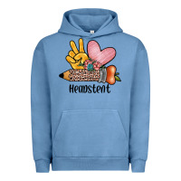 Pigment Pebble Blue peace love headstent Urban Hoodie - JahusDesignShop
