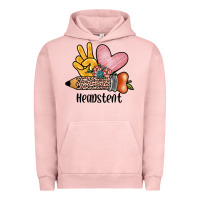 Pigment Salmon peace love headstent Urban Hoodie - JahusDesignShop