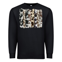 Black cowhide brushstroke Premium Sweatshirt - AdoDesignShop