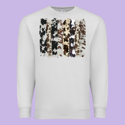 Cowhide Brushstroke Premium Sweatshirt Designed By Adodesignshop