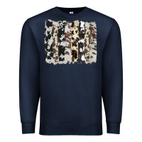 Navy cowhide brushstroke Premium Sweatshirt - AdoDesignShop