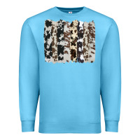 Ocean Blue cowhide brushstroke Premium Sweatshirt - AdoDesignShop