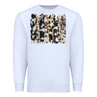 White cowhide brushstroke Premium Sweatshirt - AdoDesignShop