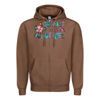 Chestnut created with a purpose Zipper Hoodie - AdoDesignShop