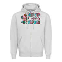 Dove Grey created with a purpose Zipper Hoodie - AdoDesignShop