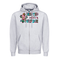 Heather Grey created with a purpose Zipper Hoodie - AdoDesignShop