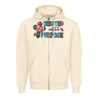 Sandshell created with a purpose Zipper Hoodie - AdoDesignShop