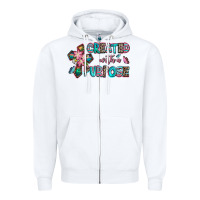 White created with a purpose Zipper Hoodie - AdoDesignShop
