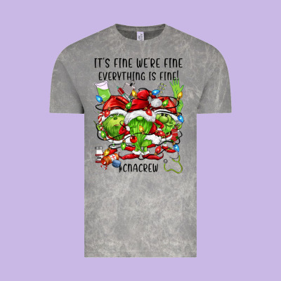 Its Fine Were Fine Everything Is Fine Cnacrew Vintage Tee Designed By Fadigitalartstudio