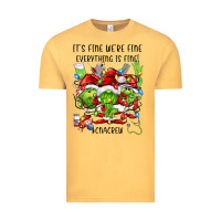 Vintage Mustard its fine were fine everything is fine cnacrew Vintage Tee - FaDigitalArtStudio