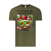 Vintage Olive its fine were fine everything is fine cnacrew Vintage Tee - FaDigitalArtStudio