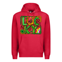Cardinal lucky horseshoe st patricks day leopard frame Premium Hoodie - LillyAllenDesigns