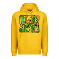 Lemon lucky horseshoe st patricks day leopard frame Premium Hoodie - LillyAllenDesigns