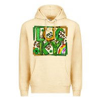 Pina Colada lucky horseshoe st patricks day leopard frame Premium Hoodie - LillyAllenDesigns