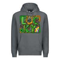 Rock lucky horseshoe st patricks day leopard frame Premium Hoodie - LillyAllenDesigns