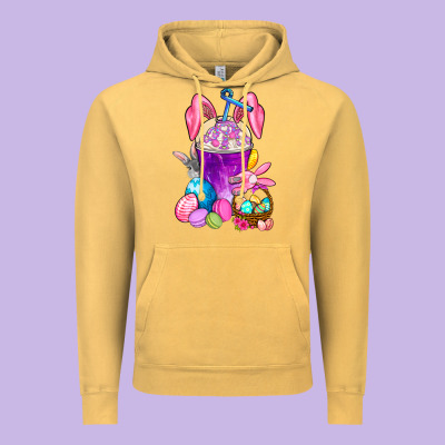 Easter Coffee Cup Vintage Hoodie Designed By Bundleandbundleshop