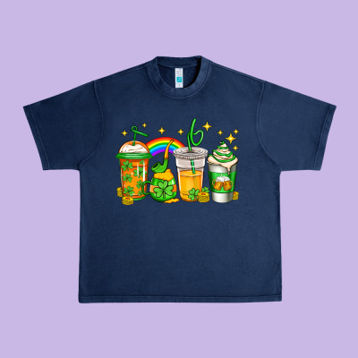 St Patricks Day Coffee Urban Heavy Tee Designed By Jasminsmagicworld