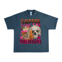 Midnight Navy Coffee is my Valentine skull Urban Heavy Tee - FaDigitalArtStudio