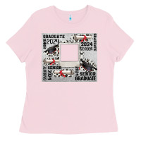 Bubblegum Pink senior 2024 customizable Ladies Tee - CowGirlArtShop