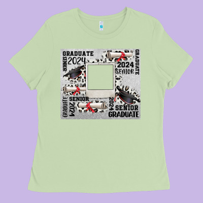 Senior 2024 Customizable Ladies Tee Designed By Cowgirlartshop