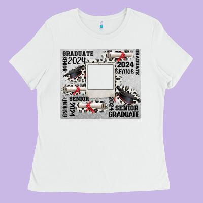 Senior 2024 Customizable Ladies Tee Designed By Cowgirlartshop