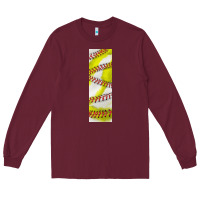 Burgundy softball and baseball pen wraps Long Sleeve Tee - BundleAndBundleShop