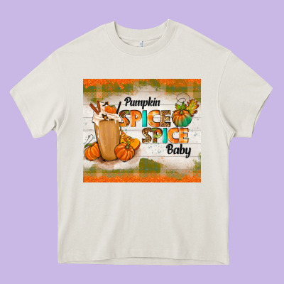 Pumpkin Spice Spice Baby Heavy Core Tee Designed By Tumblerdesignbyshophia
