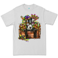 Dove Grey mardi gras goat Premium Tee - CowGirlArtShop
