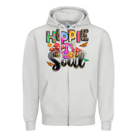 Dove Grey hippie soul Zipper Hoodie - AdoDesignShop
