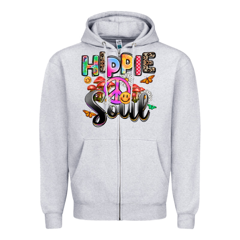 Hippie Soul Zipper Hoodie by AdoDesignShop | Teevron