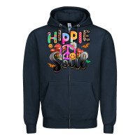 Navy hippie soul Zipper Hoodie - AdoDesignShop