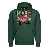 Sports Green hippie soul Zipper Hoodie - AdoDesignShop