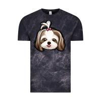 Cloud Black shih tzu Vintage Tee - Jasminsmagicworld