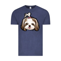 Vintage Denim shih tzu Vintage Tee - Jasminsmagicworld
